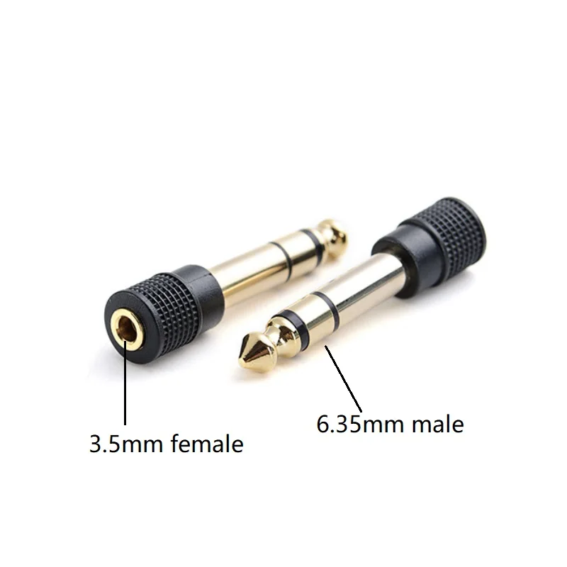 

5PCS/LOT 6.35mm 1/4" Male To 3.5mm 1/8" Female Audio Adapter 6.35 to 3.5 Jack Stereo Connect Converter For Microphone