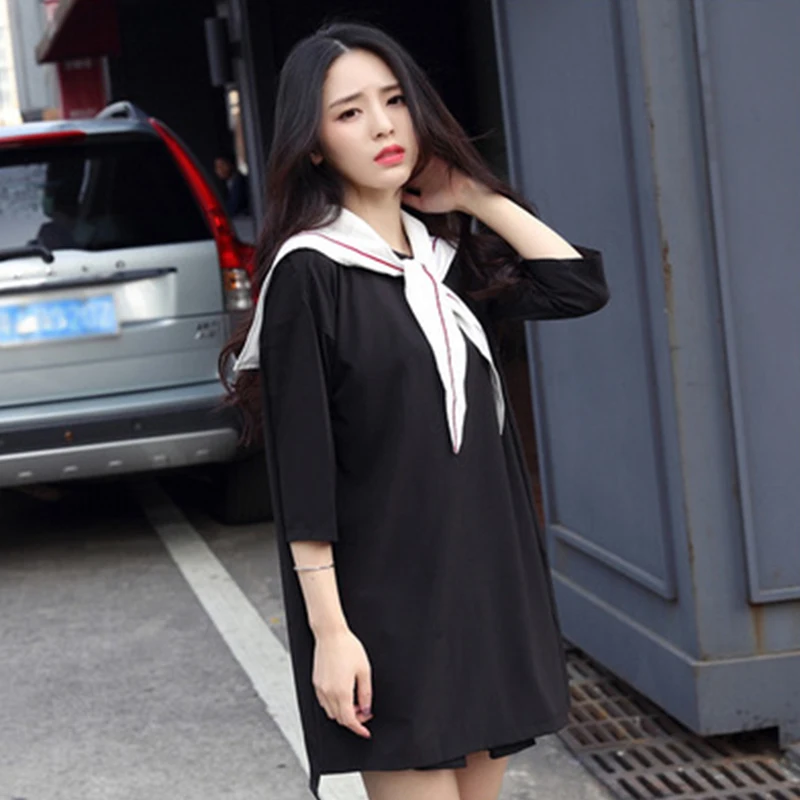 

Japanese Student Clothing Sets Summer Small Fresh Short-sleeved Girls School Uniform Classic Sailor British Cos Costume C27175AD