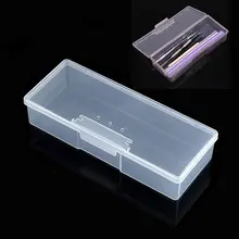

1Pc Nail Art Sanding Buffer Files Brush Accessories Tools Storage Case Plastic Clear Empty Container Organizer Box 19*7.5*3.8 cm