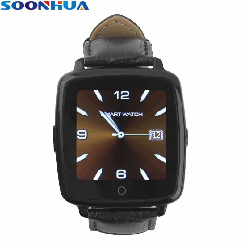 

SOONHUA HD Touch Screen Smart Wristband Soft Leather Strap Band With SIM Card Camera Recorder Pedometer Sleep Monitor Mp3 Player