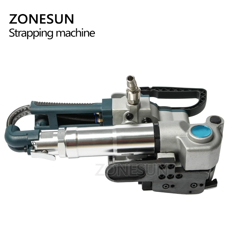 ZONESUN Pneumatic Friction Welding Baler Strapping Machine Air PET Banding Machine Tool For 13-19mm Width PET Straps