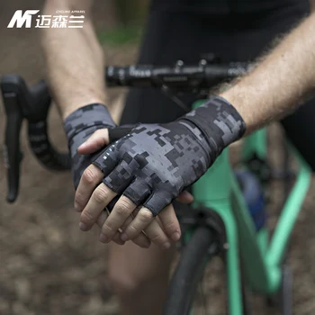 

Mountain bike road bike half finger gloves men and women silicone breathable spinning bicycle riding equipment summer and autumn