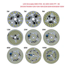 1pcs/lot Dimmable Integrated Driver Pcb Bulb Panel 25W 30W 40W 60w 100W Driverless Led Ceiling Down Light Warehouse LED High Bay