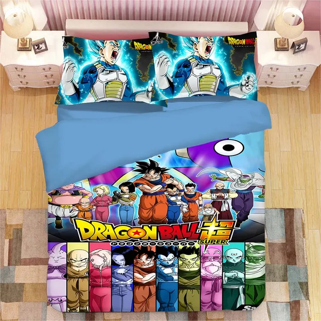 DRAGON BALL Z 3D Bedding Set Son Goku Vegeta Duvet Covers Pillowcases 