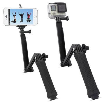 

Go Pro accessories three-way adjustment arm Hero4 / 3 + 3-way three-fold bracket handle / tripod self-timer Clutch Tripod