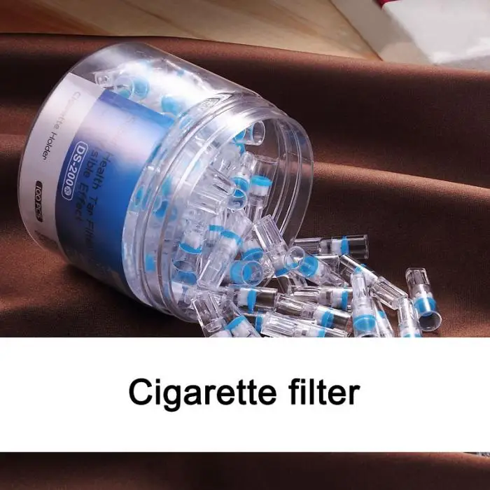 Горячая 100 шт набор одноразовый фильтр для курения Трубы Табак, сигареты Уменьшить смоляной фильтр держатель Контейнер для очистки принадлежности для курения