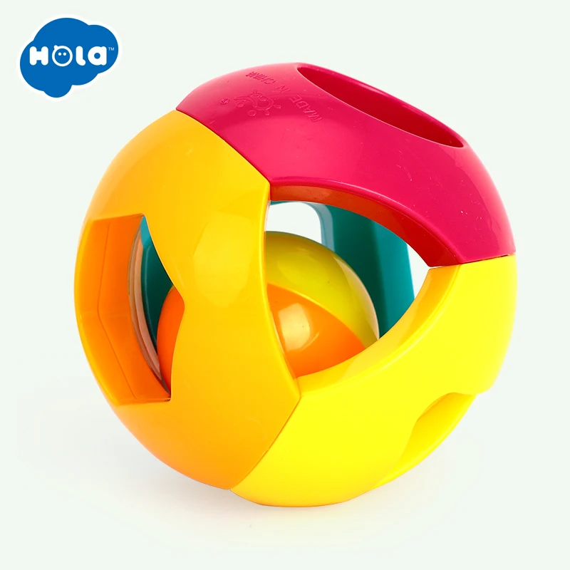 HUILE TOYS 939-5 Baby ToysBell Ball Geometric Shape Plastic Rolling Ball and Baby Rattle Learning Educational Toys 0-12 Months 