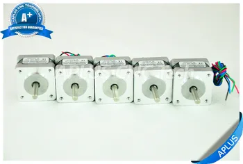 

5 PCS NEMA 14 Stepper Motor, 17.0oz-in 28mm 0.8A, 1.8degree, 4wires