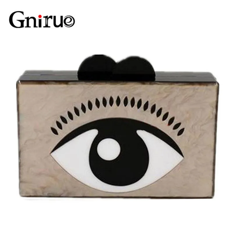 

Fashion Eye Pattern Acrylic Clutch Bags Personality Evening Bags Women Shoulder Bags Emoji Handbags Purses