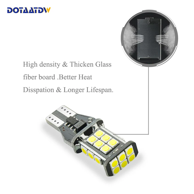 2x новое обновление очень яркий высокой Мощность Canbus 912 921 T15 W16W 3030 24SMD
