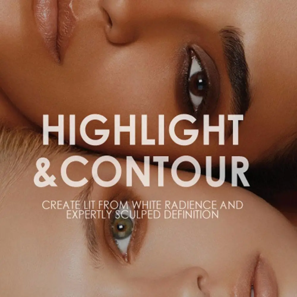Профессиональный двойной Цвета тональный крем украсить Контур Пудра-хайлайтер для макияжа