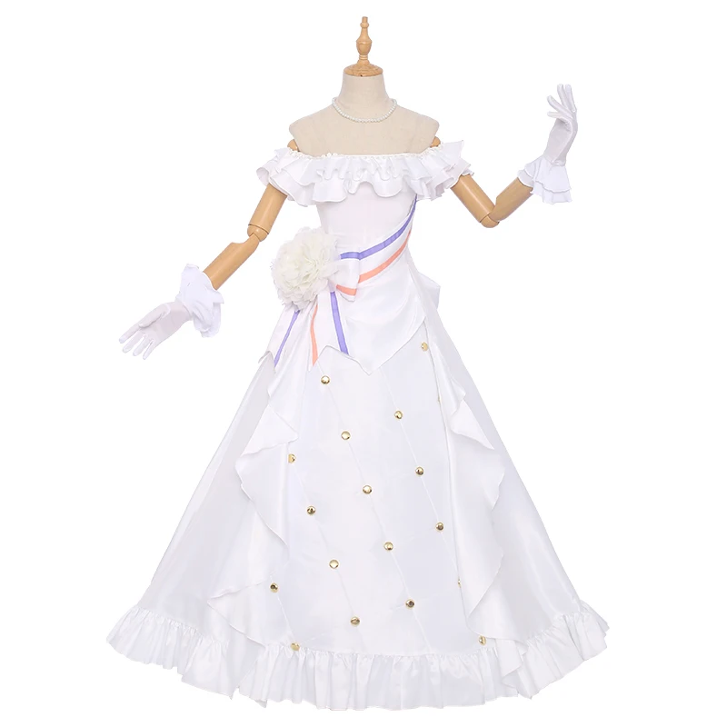 Костюм для косплея аниме Fate Grand Order FGO Maria сексуальное Белое платье костюм на