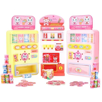 

New 1 Set Pretend Play Toy Creative Vending Machine Toy Talking Automatic Vendor Drink Gift For Children Educational Toy D27