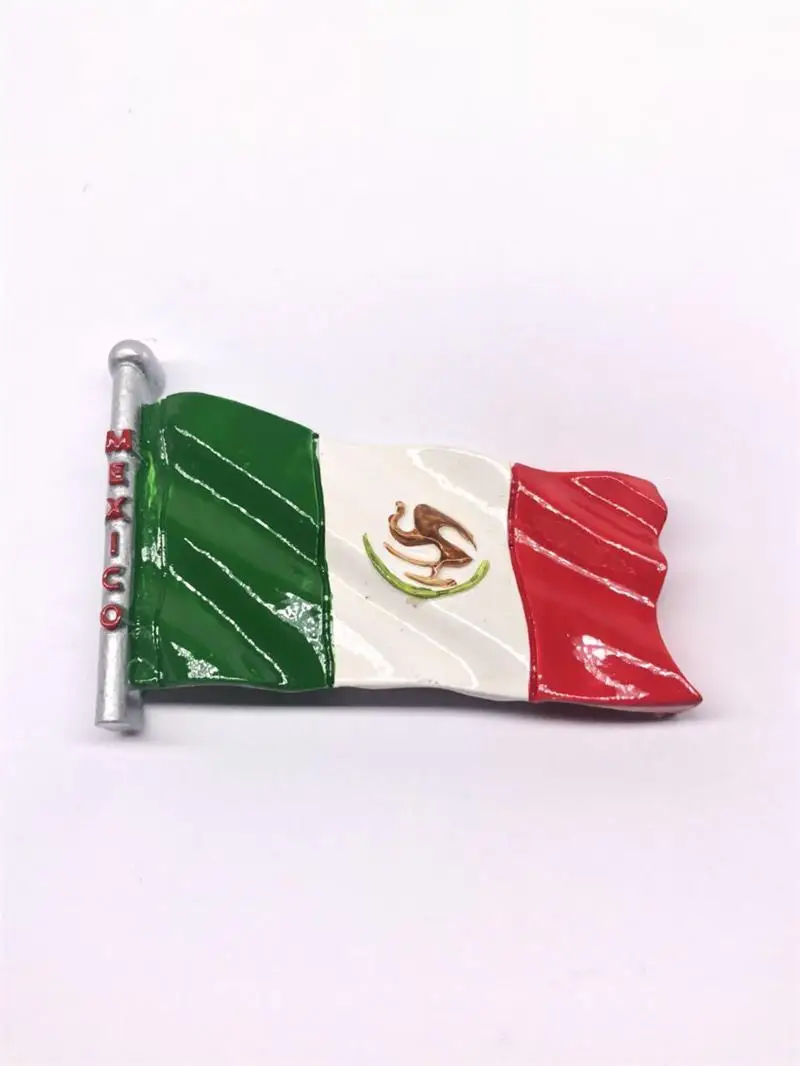 Mexico Магнит на холодильник из смолы 3D Национальный флаг со всего мира Австралия Лаос Панама Россия Uruguay Турция флаг наклейки на холодильник Декор - Цвет: Mexico