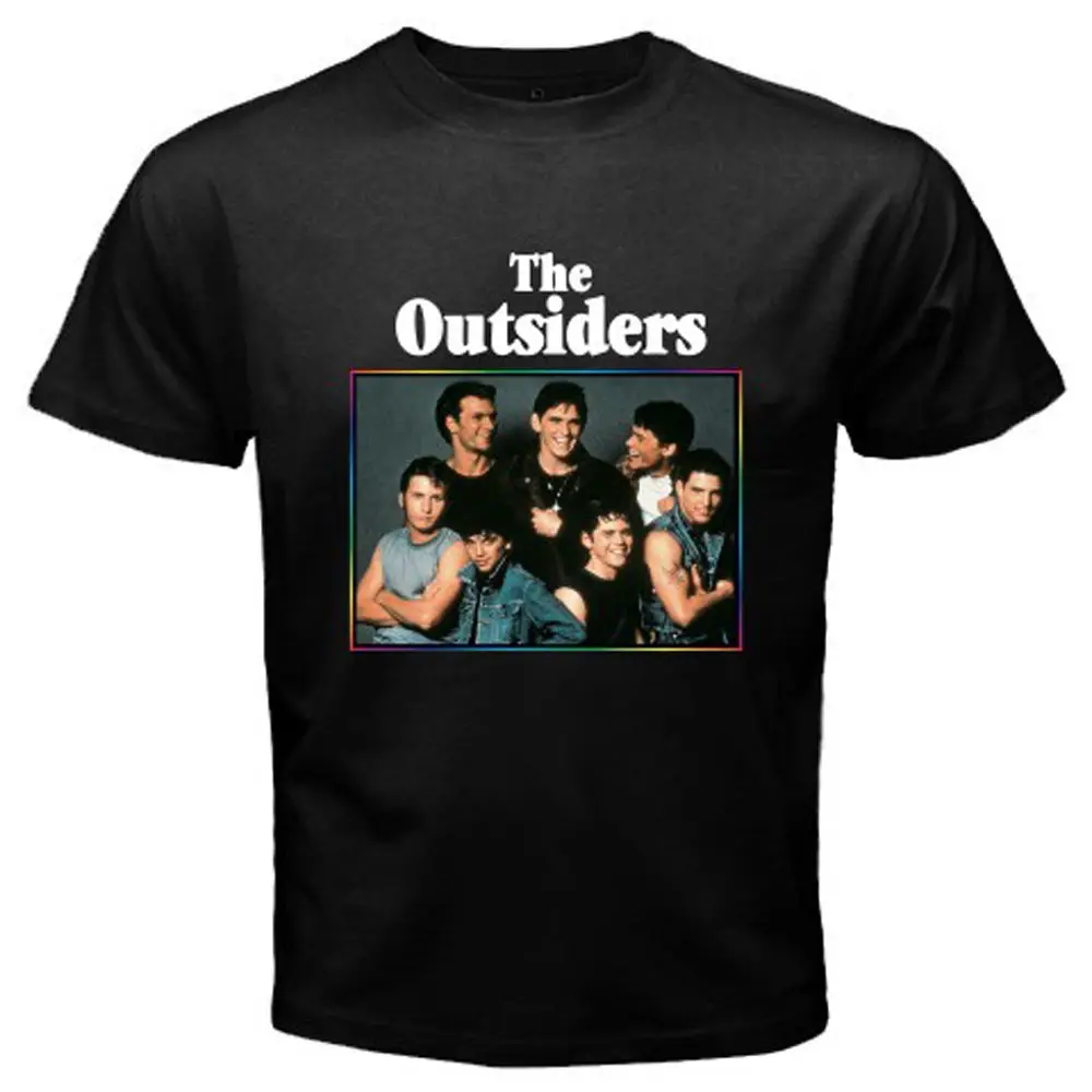 New The Outsiders 80's Drama Movie Men's Black T-Shirt Size S M L XL 2XL 3XL Short Sleeve Cotton T Shirt Man Clothing