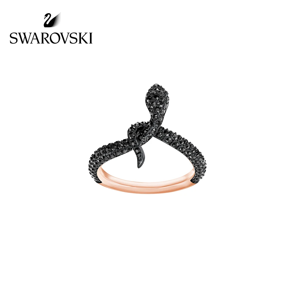

Original Genuine Swarovski LESLIE Personality snake ring fashion simple woman crystal ring accessories Gift to girlfriend5376339