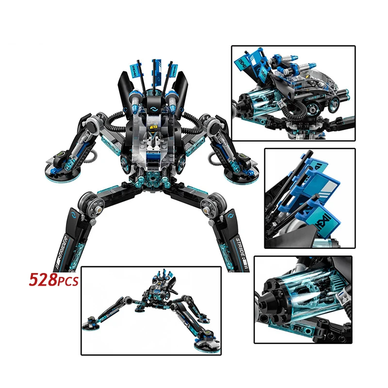 

2018 Ninja Movie Water Aquarius Elongatus Robot Go Building Block Kai Dark Warrior Figures Aerocraft Bricks 70611 Toys for Kids