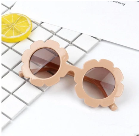 Винтажные очки детские солнцезащитные очки Круглый Цветок Gafas Детские UV400 спортивные солнцезащитные очки для девочек мальчиков Oculos De Sol