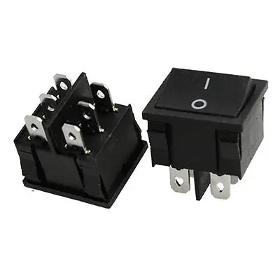 5 шт. x AC 250 В/6A 125 В/10A на-на DPDT Панель горы Boat Rocker переключатель 6 Pin новый