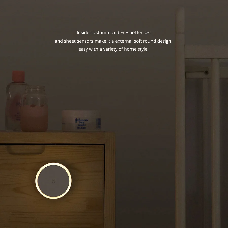 Умный ночной Светильник Xiaomi Mijia, ИК-датчик, светочувствительный светильник, ночник, низкое энергопотребление, 0,25 МВт, умный дом