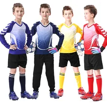 Custom Kids Goalkeeper Jersey Football Set Thicken Sponge Protector Doorkeeper Goalkeeper Jersey Soccer Clothing Goalkeeper soccer goalkeeper coach