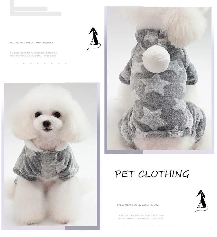 Новый шерсть домашних животных Теплый комбинезон для собак Одежда для собак зимние Домашние животные Собаки Костюмы для собак Щенок наряд