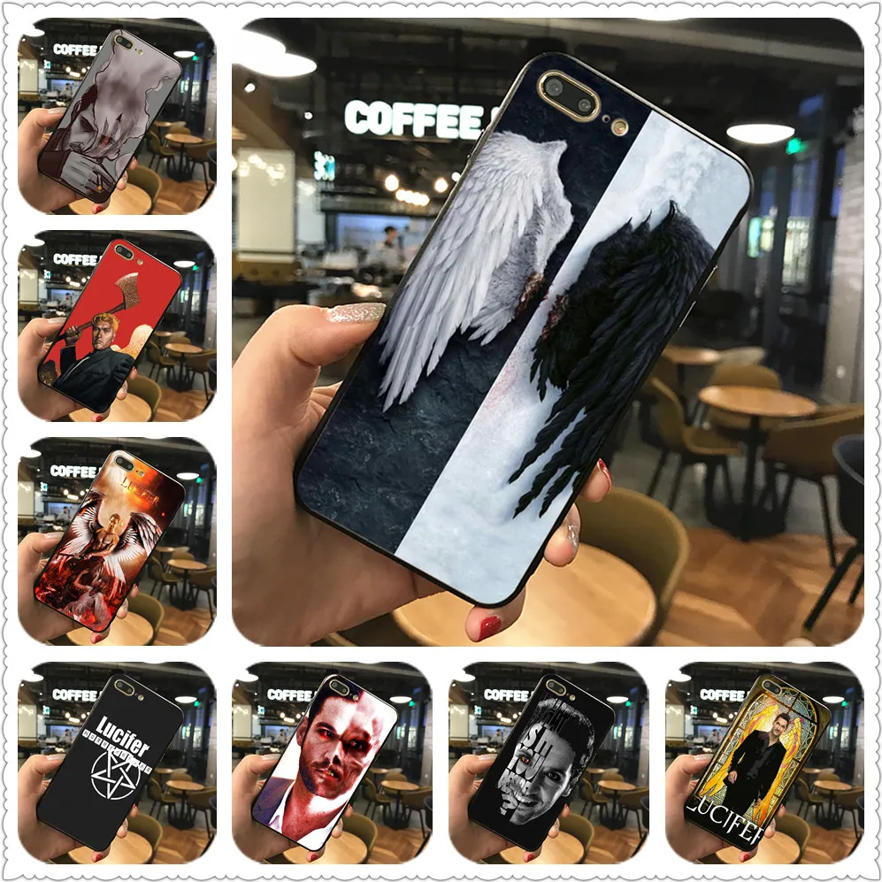 Чехол для телефона American TV Lucifer iphone 7 X XS XR XSMA 11 11Pro черный чехол из ТПУ Samsung S9 S10
