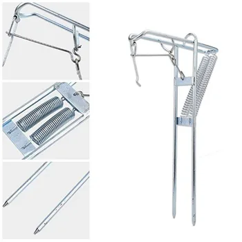 

New Full Stainless Steel Automatic Spring Fishing Rods Holders, Adjustable Sensitivity Folding Fishing Bite Bracket