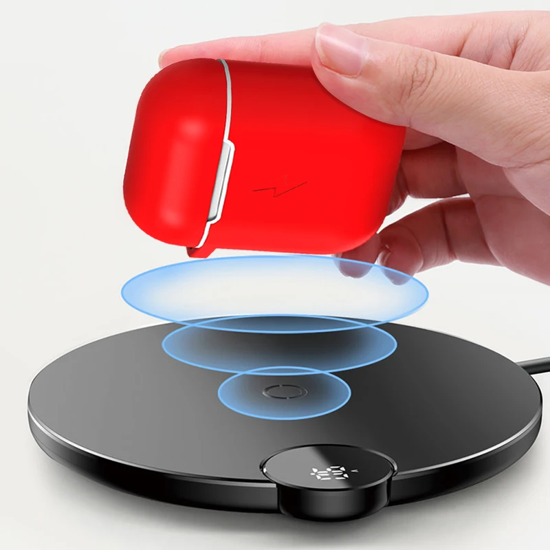 Беспроводная зарядка для наушников Airpods QI Стандартный наушник чехол любого
