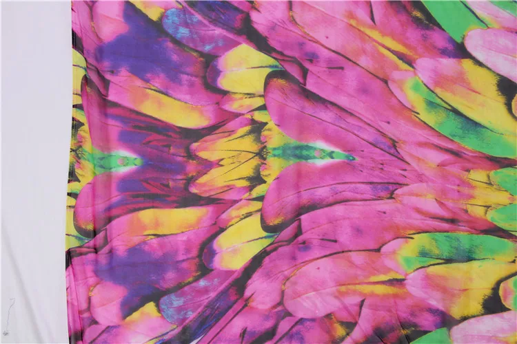 Шелковая ткань Junjun шелковая шифоновая ткань элегантный материал для платья перья супер красивая пляжная юбка
