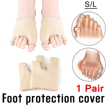 Hallux Valgus Correction Forefoot Pads Half Sock Sleeves Toes Straight Toe Bunions Orthopedic Corrector Pads Size SL Drop Ship