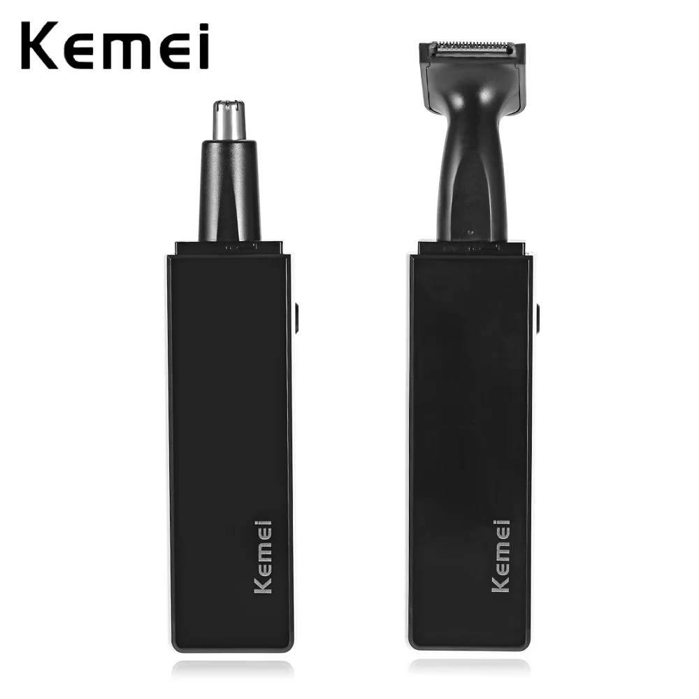 

Kemei KM-6672 2 In 1 Rechargeable Ear Nose Trimmer Electric Shaver Beard Face Eyebrows Nose Hair Trimmer Automatic Removal