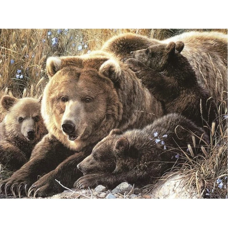 Y238 YIKEE The bear diamond painting,diy diamond painting,5d diamond