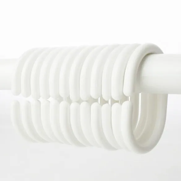 Крючок для душевой занавески вешалка пластиковое кольцо Ванна драпировка застежка с петлями