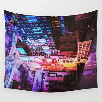 

New York City Blade Runner Wall Tapestry Cover Beach Towel Throw Blanket Picnic Yoga Mat Home Decoration