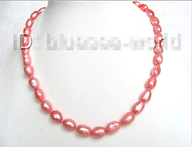 

FREE SHIPPING>@@> AMAZING 11mm shine pink natural baroque pearls necklace b1323 ^^^@^Noble style Natural Fine jewe &