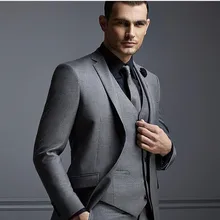 Для мужчин костюмы, Для мужчин костюмы Для мужчин деловые костюмы два стиля могут быть выполнены по индивидуальному заказу cultivate One's morality серый костюм