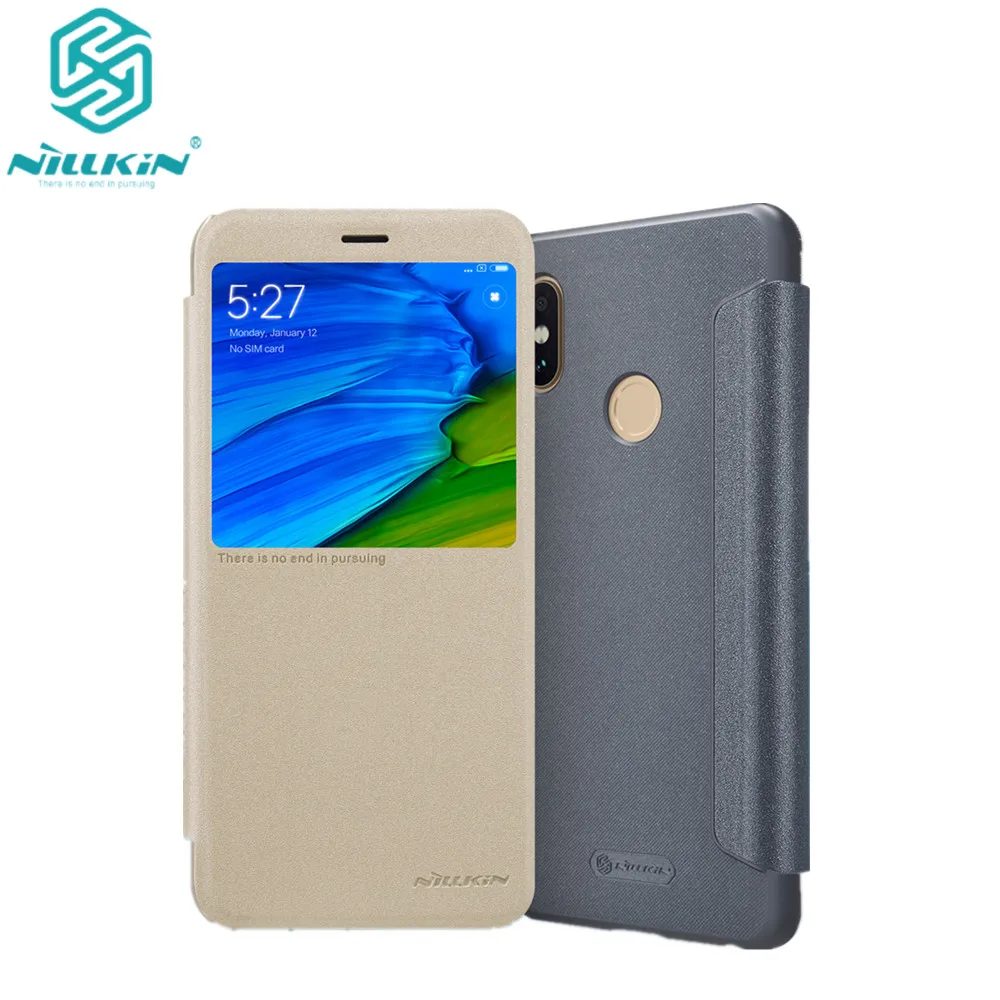 Флип кейс для Xiaomi redmi note 5 чехол NILLKIN sparkle из искусственной кожи откидная крышка