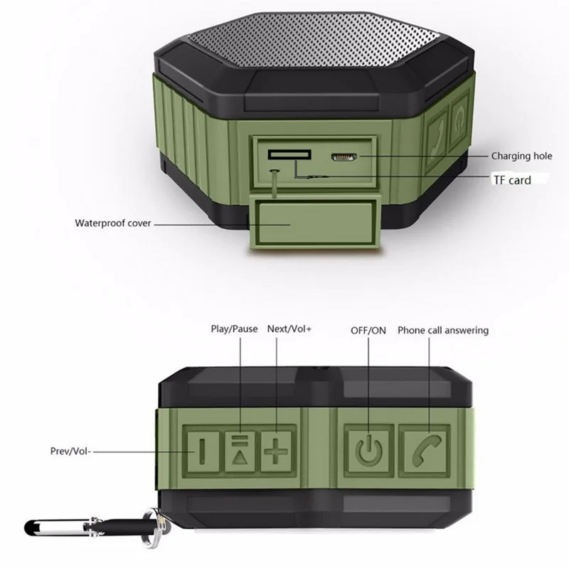 Портативный Bluetooth динамик мини открытый беспроводной динамик s Спорт водонепроницаемый сабвуфер Громкий динамик для смартфонов с Micphone