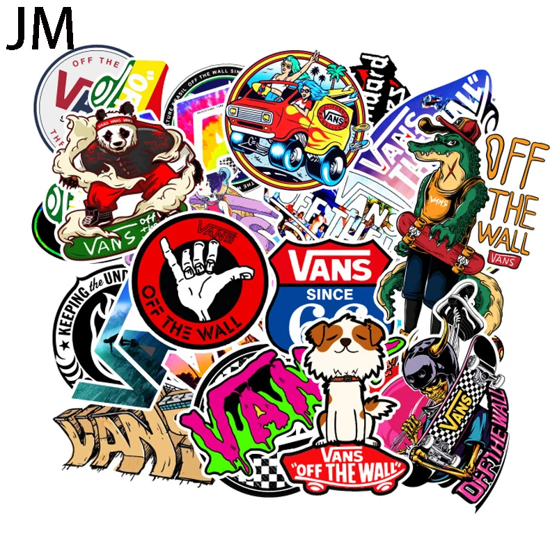 

100Pcs/Set Cartoon cute doodle sticker brand skateboard suitcase laptop guitar car PVC waterproof wallpaper