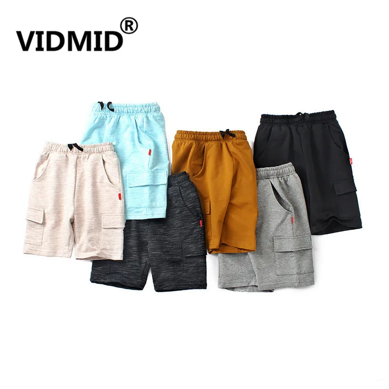 VIDMID/летняя детская одежда шорты для мальчиков однотонные тонкие хлопковые пляжные шорты для маленьких мальчиков, большие повседневные брюки для мальчиков 4102 05