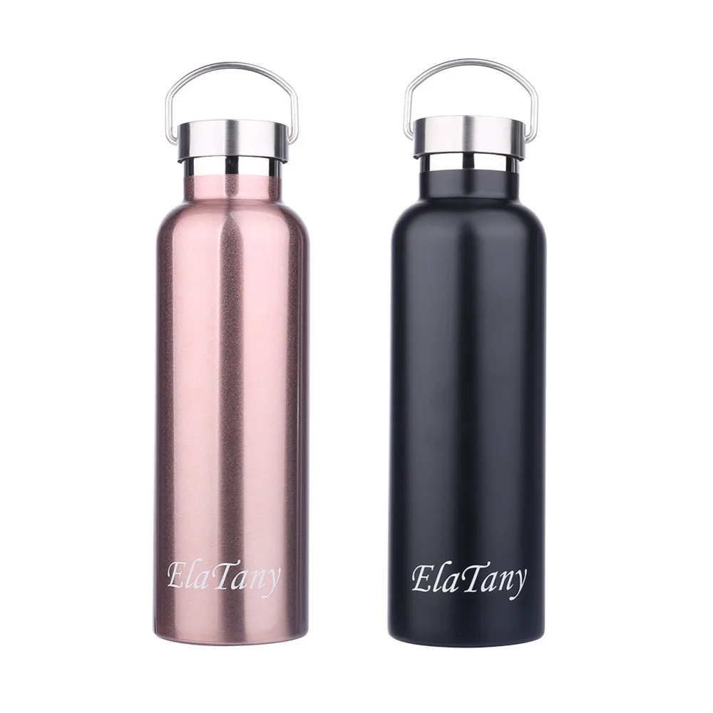 ElaTany Handle Vacuum Flask Stainless Steel Insulated Thermos Tumbler