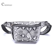 CROWDALE, поясная сумка, Женская поясная сумка, дизайн, PU искусственная кожа, сумка-мессенджер, женская сумка на ремне, серпантин, карман для денег