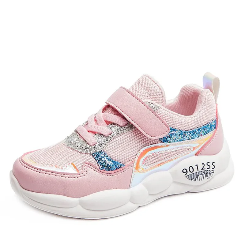 DIMI весна/осень детская обувь для девочек спортивная обувь модные дышащие мягкие детские повседневные кроссовки для девочек - Цвет: Розовый