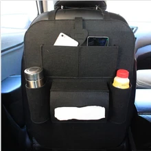 Сумка для хранения заднего сиденья автомобиля с несколькими карманами, органайзер для интерьера, аксессуар, черный