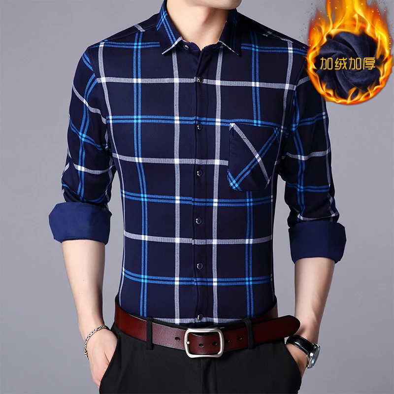 Buy Winter Super Warm Men Shirt New Fashion Thicken