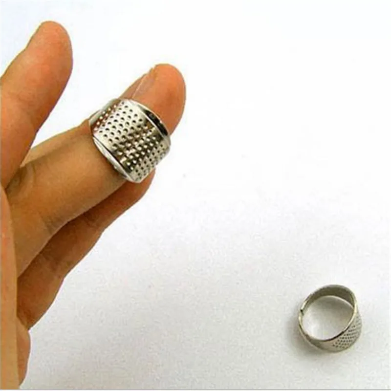5 pcs Finger Protector Sewing Thimbles Adjustable Ring Thimble Quilting