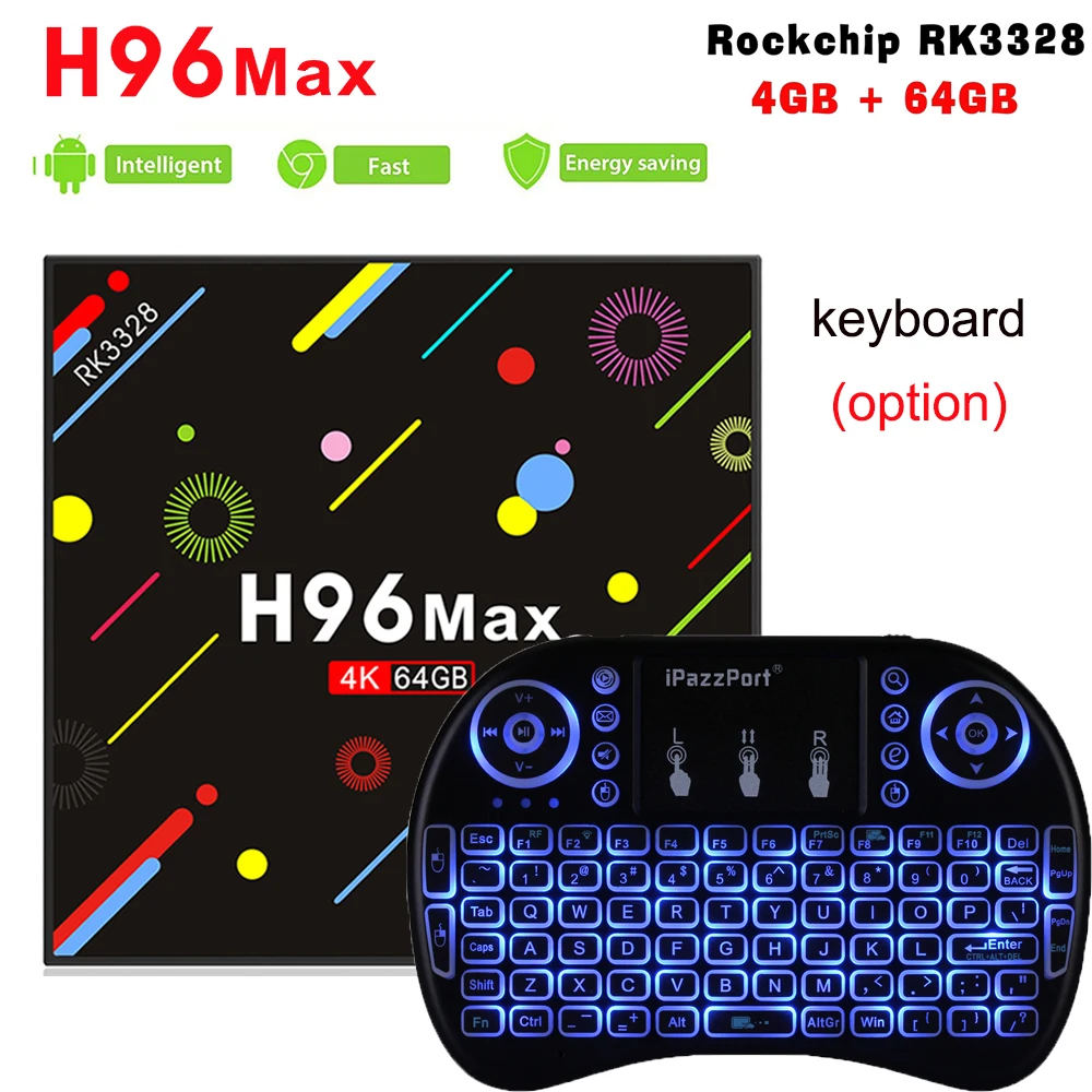 

H96 MAX H2 Android 7.1 TV box Rockchip RK3328 Quad-core 4GB RAM 64 ROM Suppot H.265 UHD BT 4K 5G WiFi Set-top box Media Player