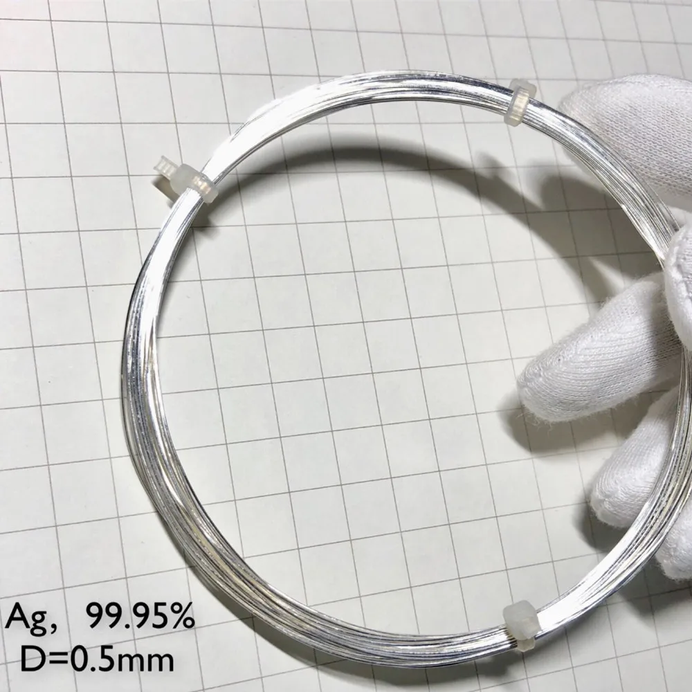 

Metal Argentum Wire Density Ag 99.95% 3N5 Pure for Element Collection Lab Research Development Hobbies Crafts Experiment Display