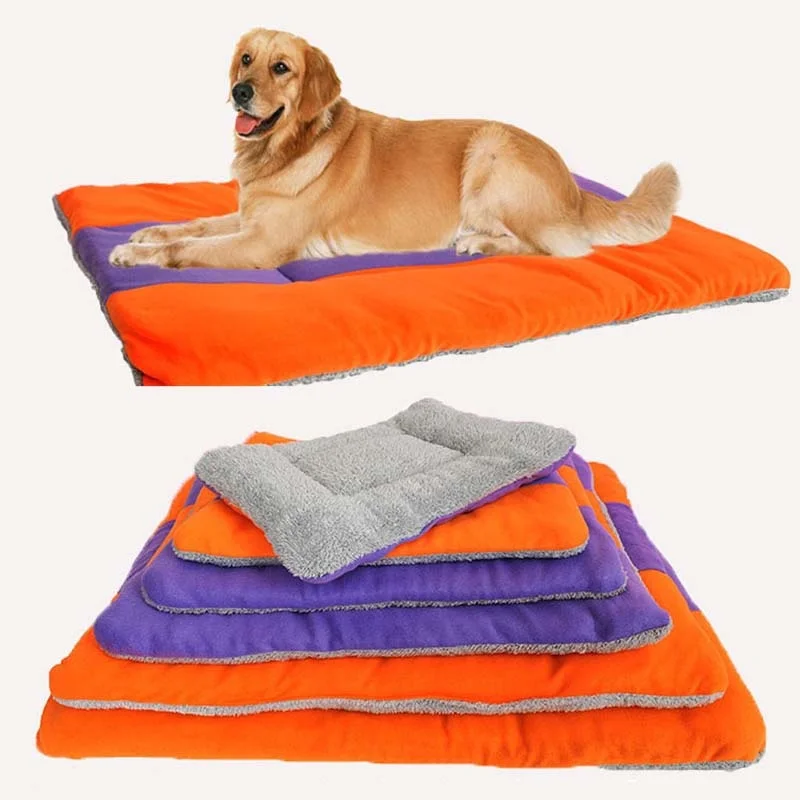 New Large Warm Soft Fleece Pet Dog Kennel Cat Puppy Bed Mat Pad Kennel